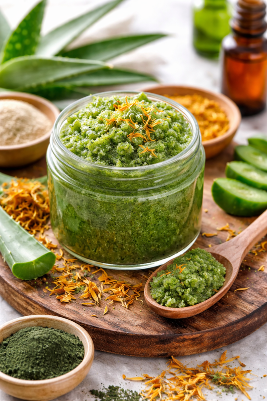 Chlorophyll body scrub